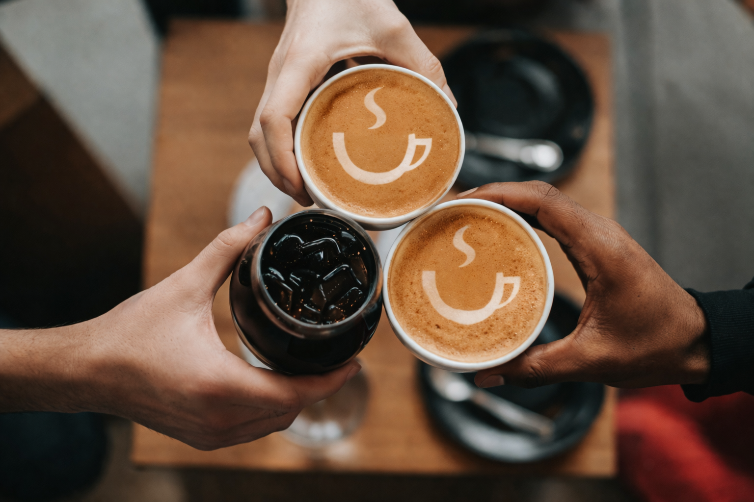 Grãos de café torrados em detalhe
